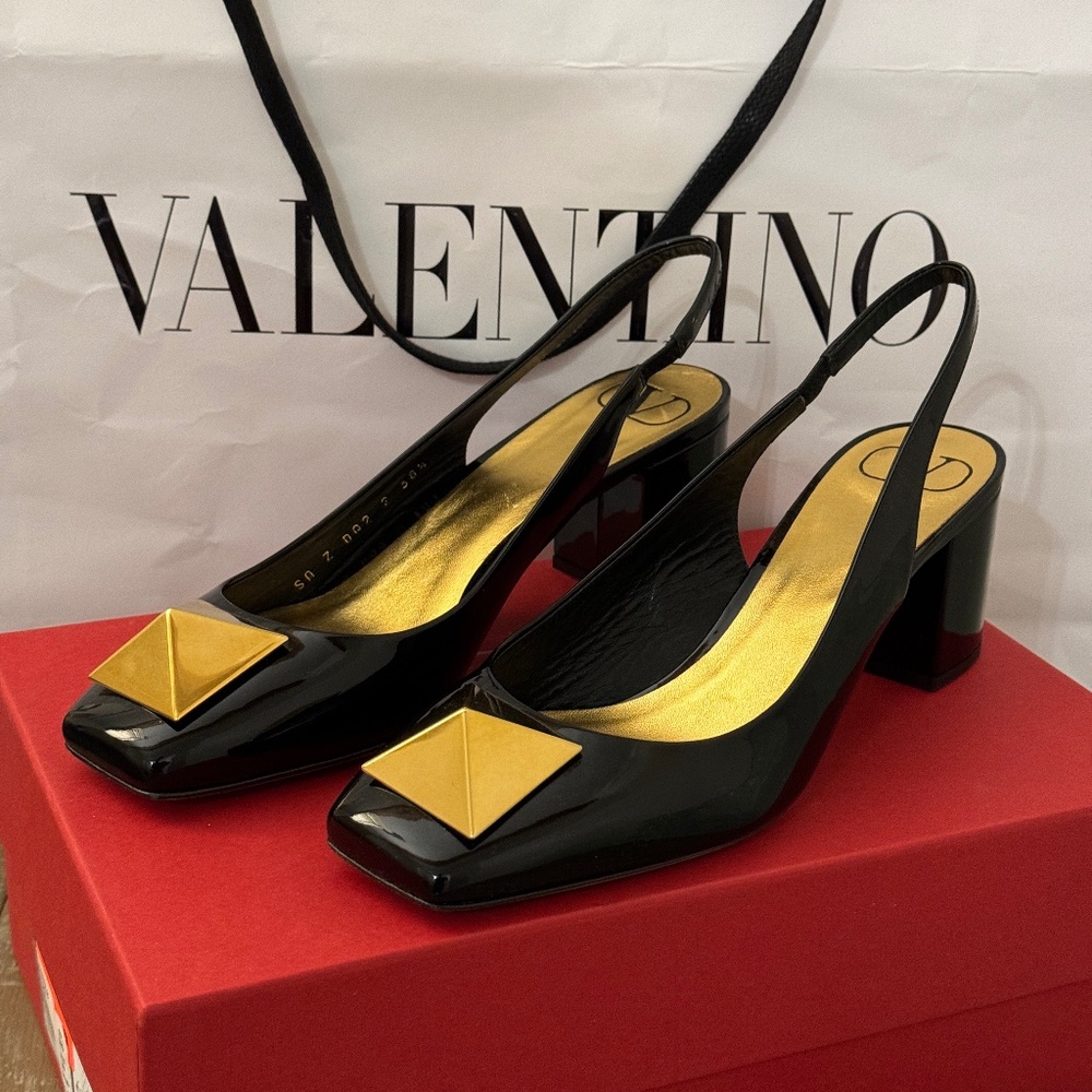 Black Valentino Sling Black
